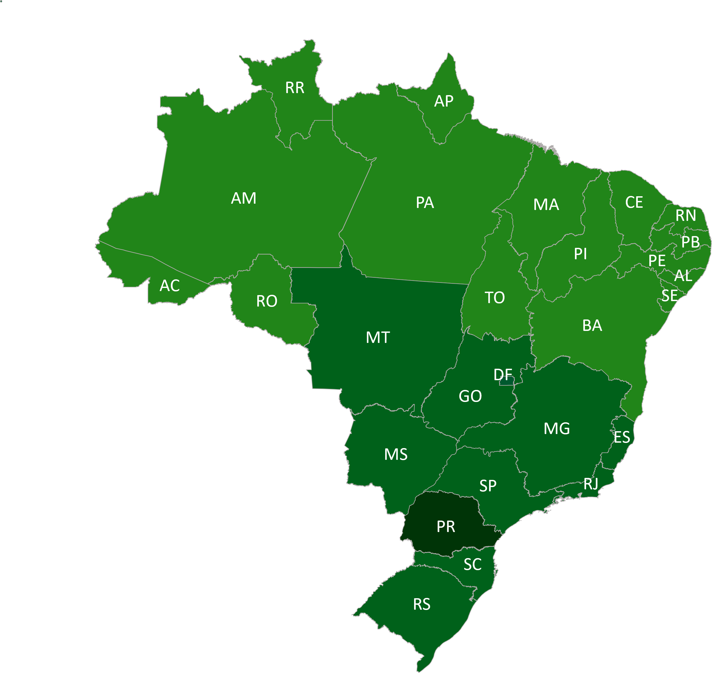 Mapa de atuação